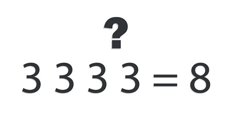 Přiřaďte správná matematická znaménka tak, aby vám vyšel výsledek 8.