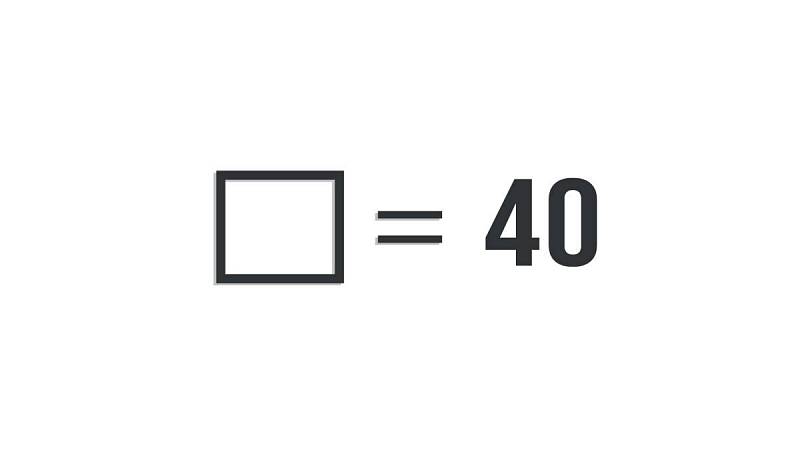 Správný počet čtverců je 40.