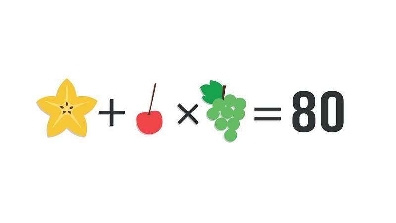 Výsledek ovocné kombinace je 80.
