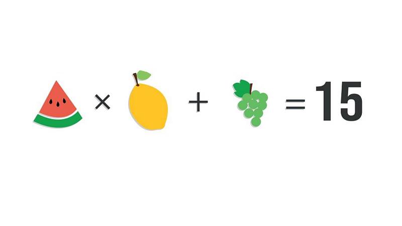 Výsledek ovocné rovnice je 15.