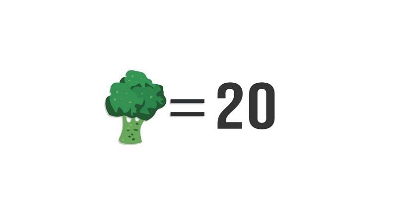 Brokolice skrývá číslo 20.