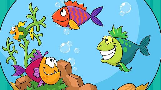 Mezi rybkami v akváriu se skrývá deset odlišností. Zkuste je najít všechny