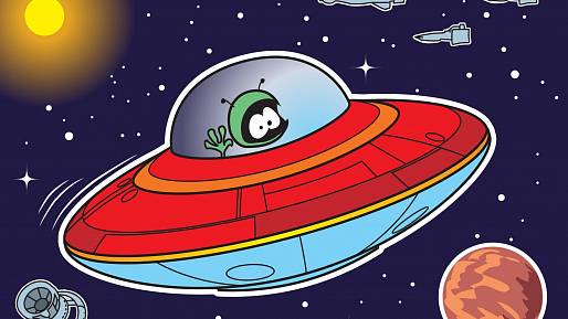 Záhadné UFO: Pokuste se najít všechny rozdíly na obrázku s létajícím talířem